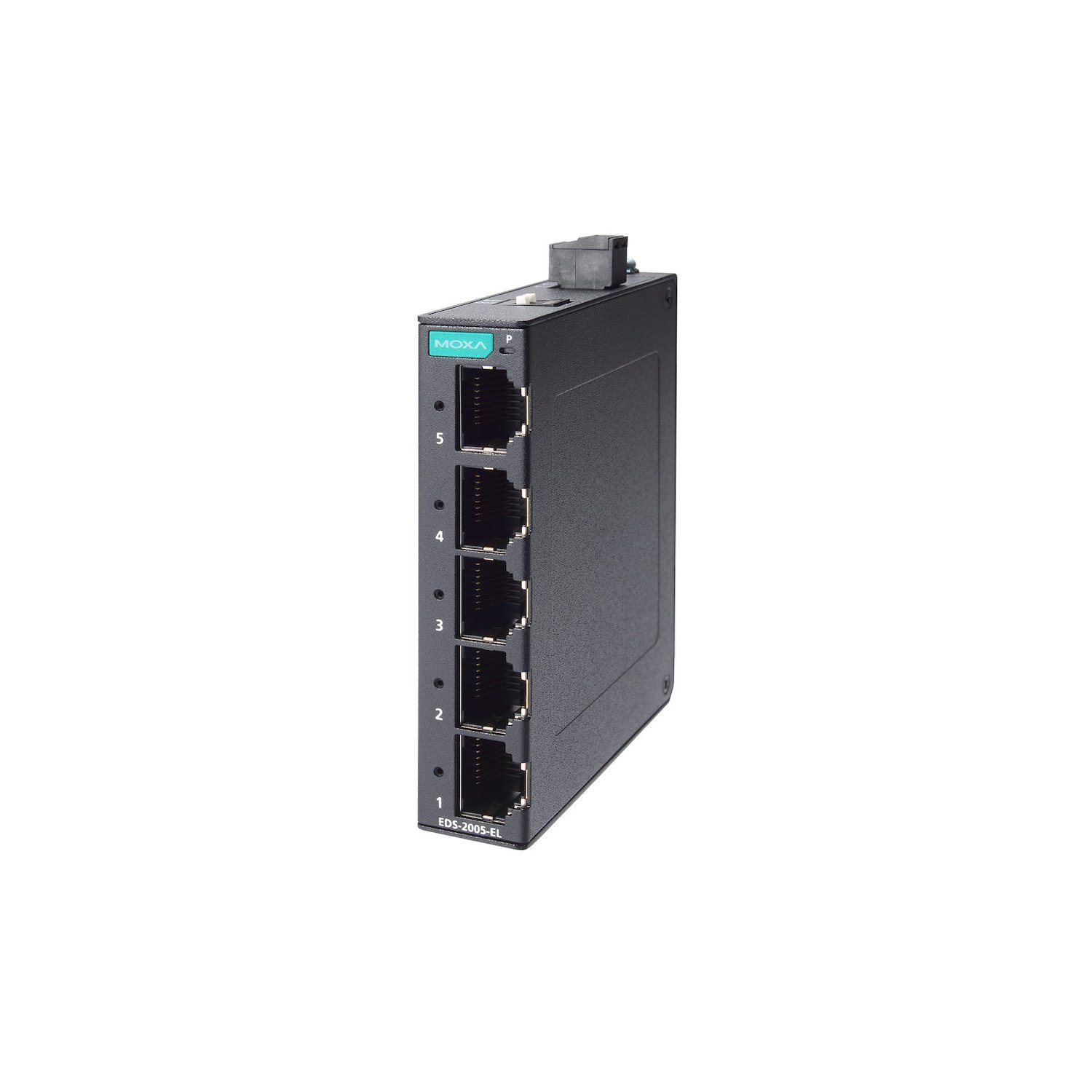 Moxa | Eds-2005-El | Unmanaged Fast Ethernet Switch With 5 10/100BaseT(X) Ports, 12/24/48 Power Input, Metal Housing, -10 To 60°C Operating Temperature