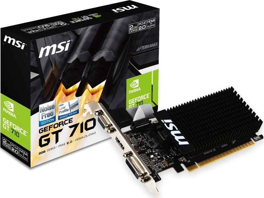 MSI NVIDIA GeForce GT 710 Graphic Card - 2 GB DDR3 SDRAM - Low-profile