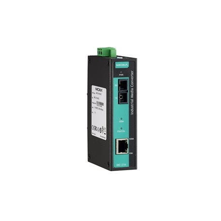Moxa | Industrial 10/100 Media Converter, Single-Mode, SC Fiber Connector, -10 To 60°C.