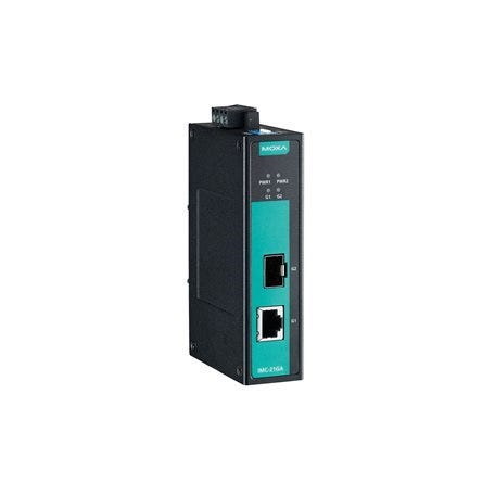 Moxa | Industrial Gigabit BaseT(X) To BaseSFP Media Converter, -10 To 60°C.