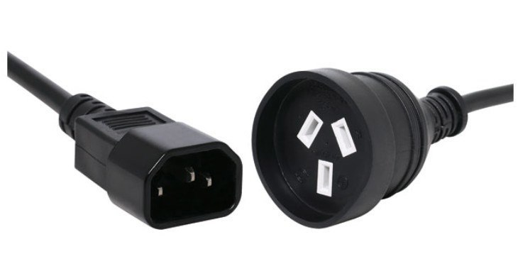 PowerShield Iec C14 10A To Aus 3 Pin 10A Socket Adaptor, 10A Input/Output, Compact And Durable Design For Reliable Connections