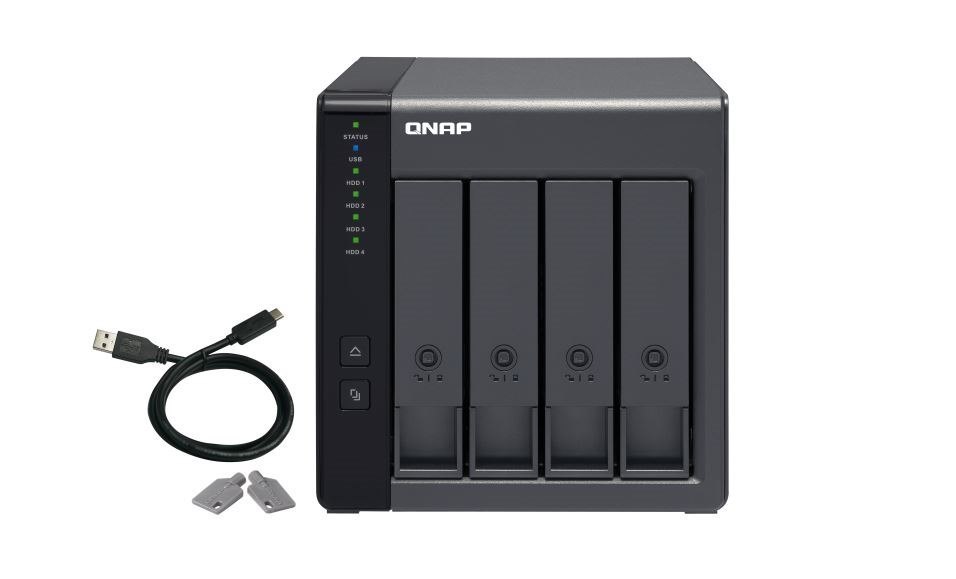 Qnap TR-004, 4 Bay Das(No Disk) Hardware Raid Expansion For Win,Mac,Linux Device, TWR, 2YR,