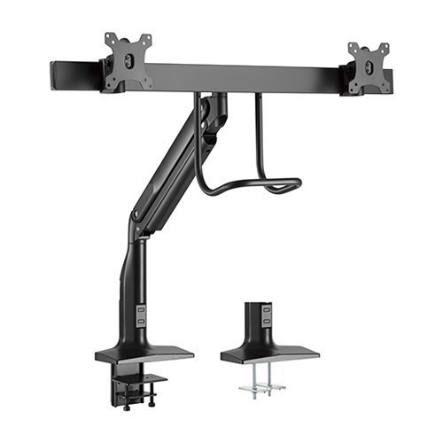 Brateck Dual Monitors Select Gas Spring Aluminum Monitor Arm Fit Most 17‘-35’ Monitors Up To 10KG Per Screen Vesa 75x75/100x100(LS)-LDT23