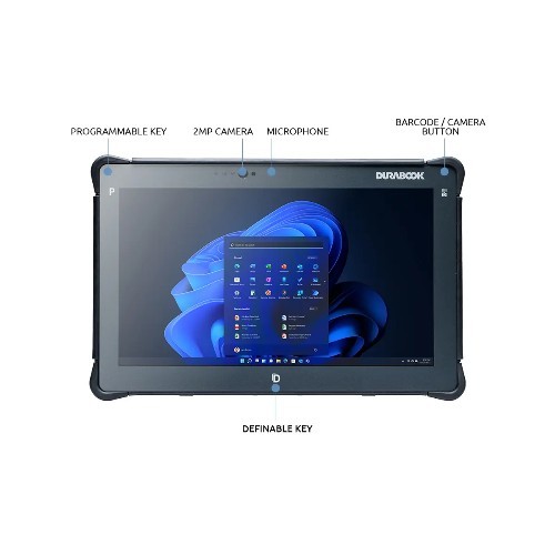 Durabook R11, 11.6' SR 1000 Nit, Intel® Core™ i5-1235U,Windows 11, 16GB Ram, 256GB PCIe SSD,Wi-Fi 6E, Bluetooth V5.3, 2MP Front Camera,3 Year Warranty
