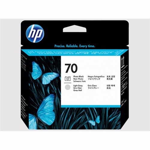 HP 70 Original Standard Yield Inkjet Printhead - Photo Black, Light Grey - 1 Each