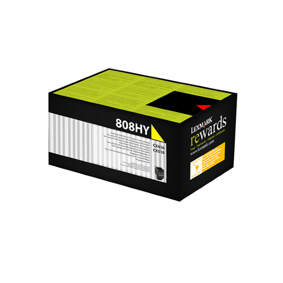 Lexmark Original High Yield Laser Toner Cartridge - Yellow Pack