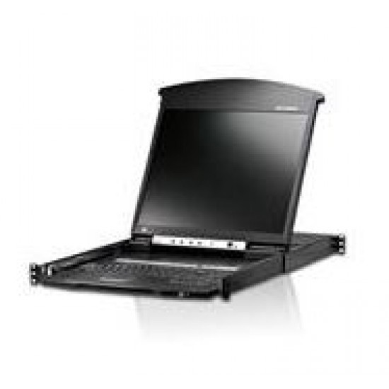 Aten 8-Port Cat 5 Dual Rail 19" LCD KVM Over Ip Switch With Daisy-Chain Port
