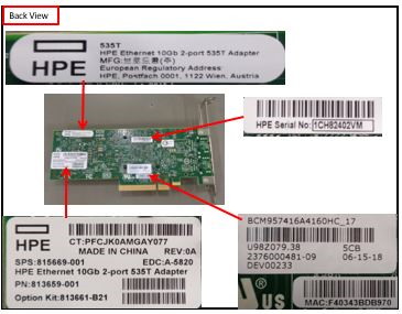 HPE 535 535T 10Gigabit Ethernet Card for Server - 10GBase-T - Plug-in Card