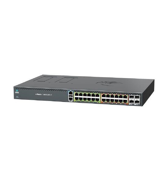 Cambium cnMatrix Ex3028r-P, Intelligent Ethernet Switch, 24 1G(12 PoE+ Ports And 12 4PPoE ports(60W)) And 4 SFP+ Ports, Dual Power Supplies Not Included