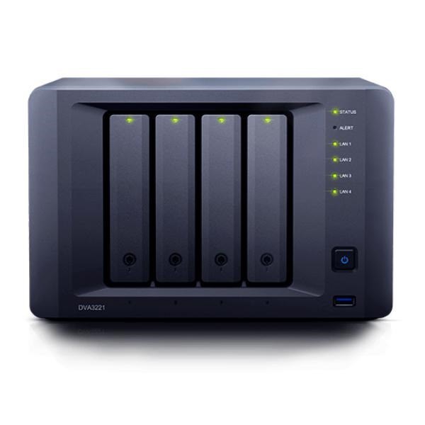 Synology NVR Dva3221 - 4 Bay NVR With An Intel Atom C3538, Nvidia GeForce GTX 1650, 4GB Ram + 8 Licenses Included. Ask For A Solutions Project Quote.