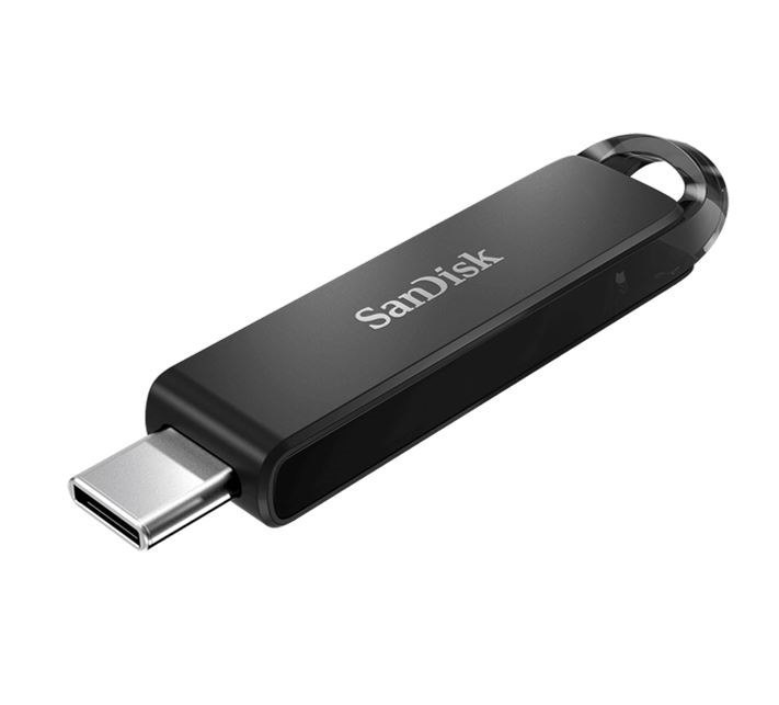 SanDisk Ultra Usb Type-C Flash Drive, CZ460 64GB, Usb Type C 3.1, Black, Super-Thin Retractable, 5Y