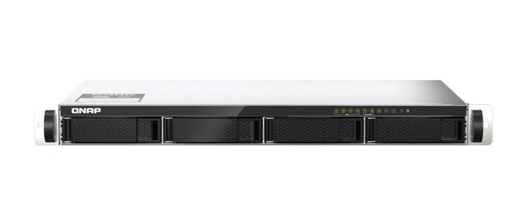 Qnap TS-435XeU Marvell Octeon TX2™ CN9130 / CN9131 ARMv8 Cortex-A72 4 Bay Nas 4GB DDR4 Hot-Swappable 2xM.2 Slot 2x2.5GbE 2x10GbE SFP+ Wol 2xUSB3.2 1U