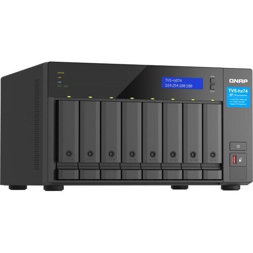 Qnap TVS-h874-i5-32G 8-Bay QuTS Hero Nas, Intel I5 -3 (2 X Usb-A + 1 X Usb-C) -3 Years Warranty