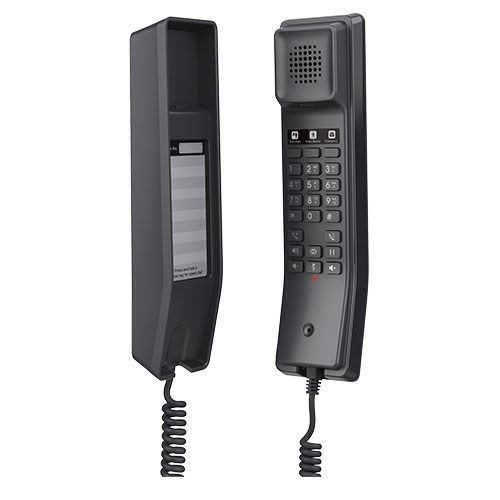 Grandstream GHP611 Hotel Phone, 2 Line Ip Phone, 2 Sip Accounts, HD Audio, Powerable Over PoE, Black Colour, 1Yr WTY