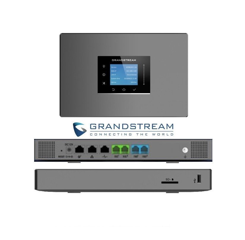 Grandstream Ucm6302 Ip PBX Supporting 2X Fxo, 2X FXS Ports, 1000 Users, H.264/H.263/ H.263+/H.265/VP8 Video Codec