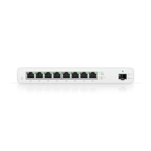 Ubiquiti Uisp Switch, 8-Port GbE Switch W/ 27V Passive PoE, For MicroPoP Applications, 110W PoE Budget, Fanless, Layer 2 Switching,