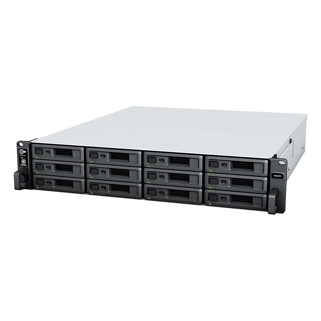 Synology (LS) Synology RackStation 12-Bay RS2423+ 155K/79K Random Read/Write Iops -3,500/1,700 MB/s Sequential Read/Write 3-Year Hardware Warranty