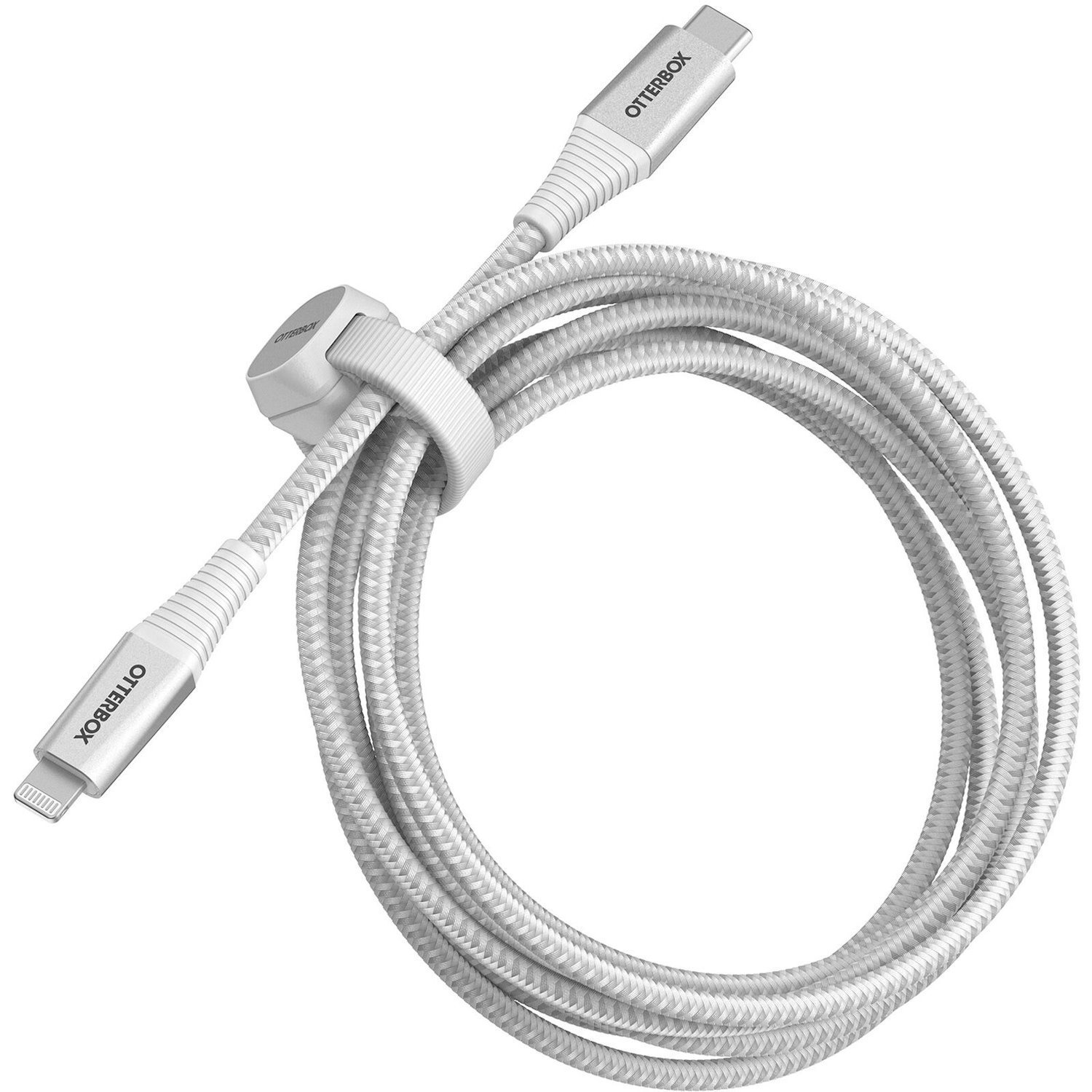 OtterBox Lightning To Usb-C Fast Charge Premium Pro Cable (2M) - White (78-80891), 3 Amps (60W), MFi, 30K Bend/Flex,Braided, Apple iPhone/iPad/MacBook
