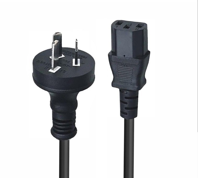 1m Power Cable 10A 3-pin Plug to IEC C13 Socket