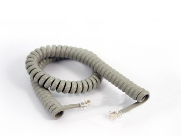 Fanvil Curly Cord For V67/V65 Series Headset, Curve，Gray