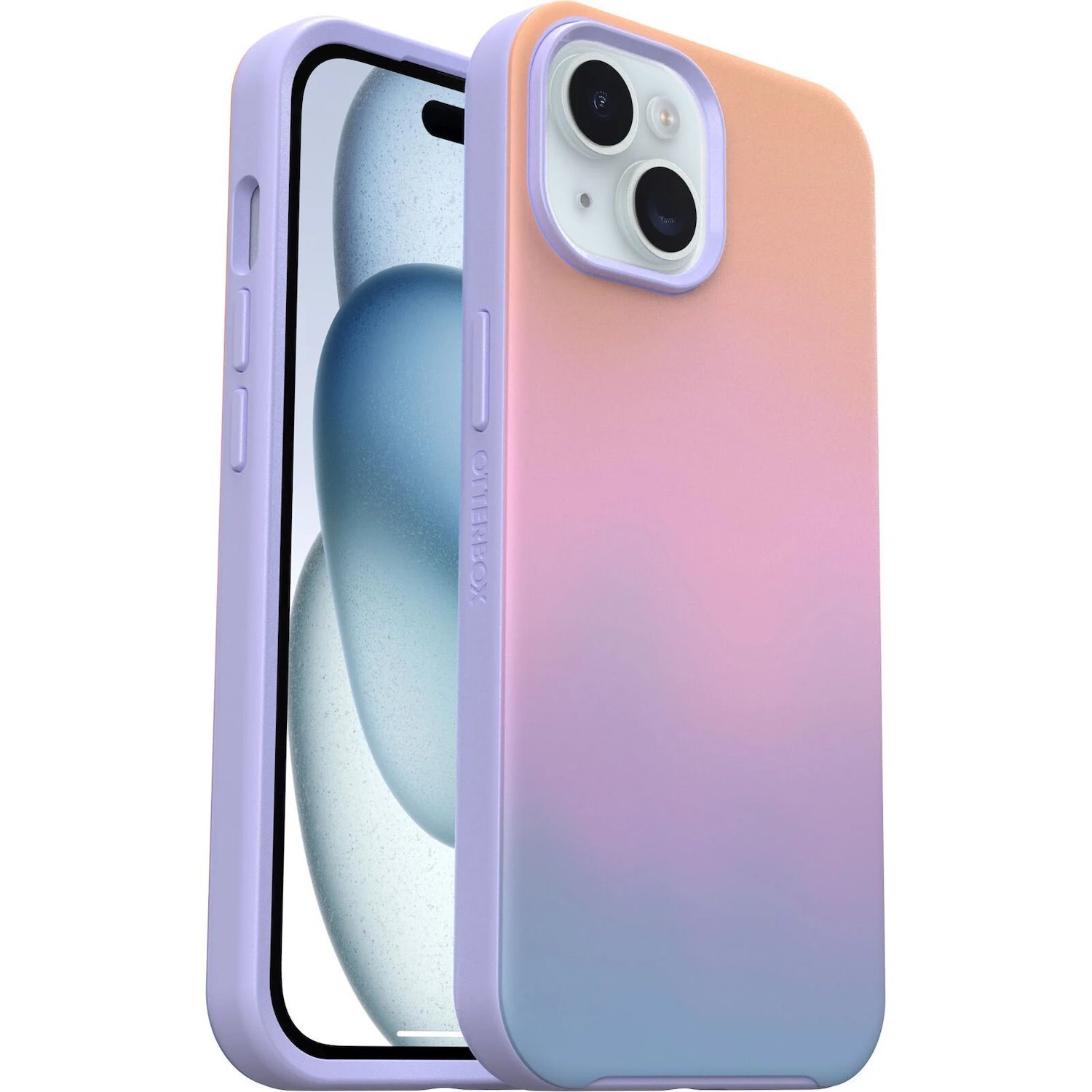 OtterBox Symmetry Case for Apple iPhone 15 Smartphone - Sunset Ombre