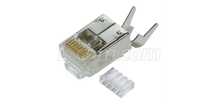 L-Com Cat5e Shielded RJ45 Plug With Strain Relief