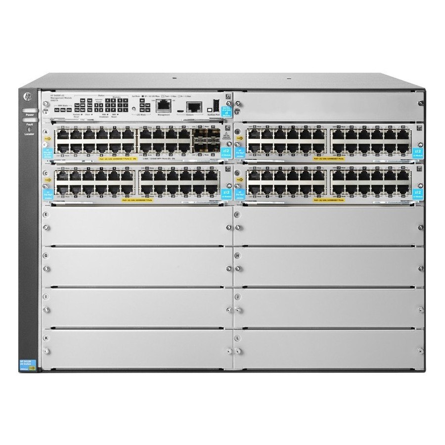 HPE 5400R zl2 5412R 92GT PoE+/4SFP+ 92 Ports Manageable Layer 3 Switch - Gigabit Ethernet, 10 Gigabit Ethernet - 10/100Base-TX, 10/100/1000Base-T, 10GBase-X