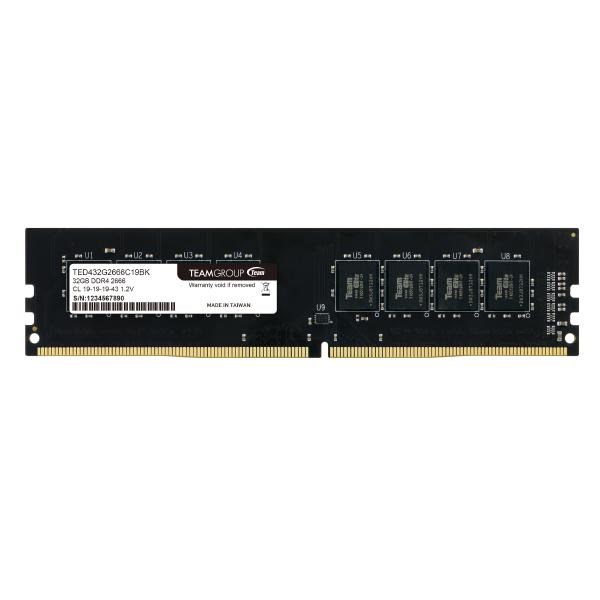 Team Group 1x32GB Elite U-Dimm 2666Mhz DDR4 Desktop Memory