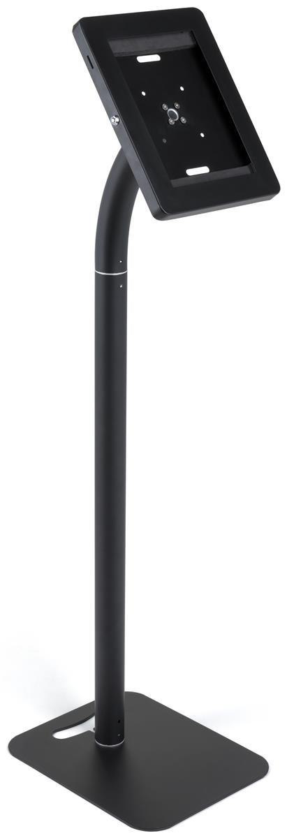 iPad Tablet Floor Stand, Adjustable for Countertop Use, Locking Enclosure - Black