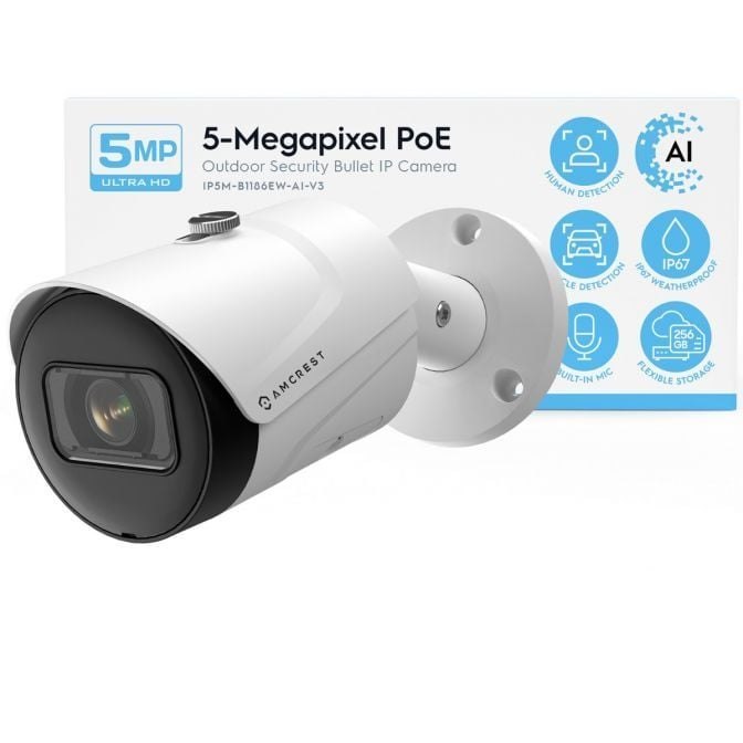 Amcrest 5MP BULLET POE CAMERA White