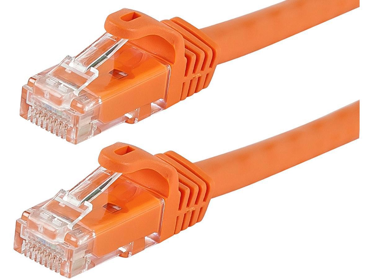 Monoprice FLEXboot Series Cat6 24AWG UTP Ethernet Network Patch Cable_ 10ft Orange