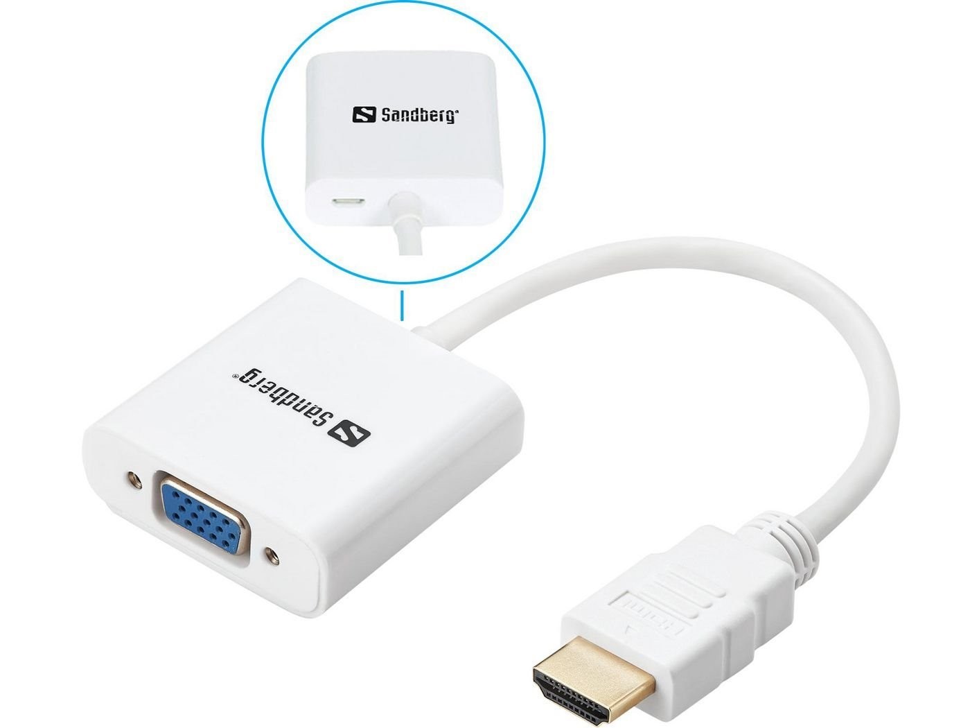 Sandberg Hdmi To Vga Converter Video Transformer