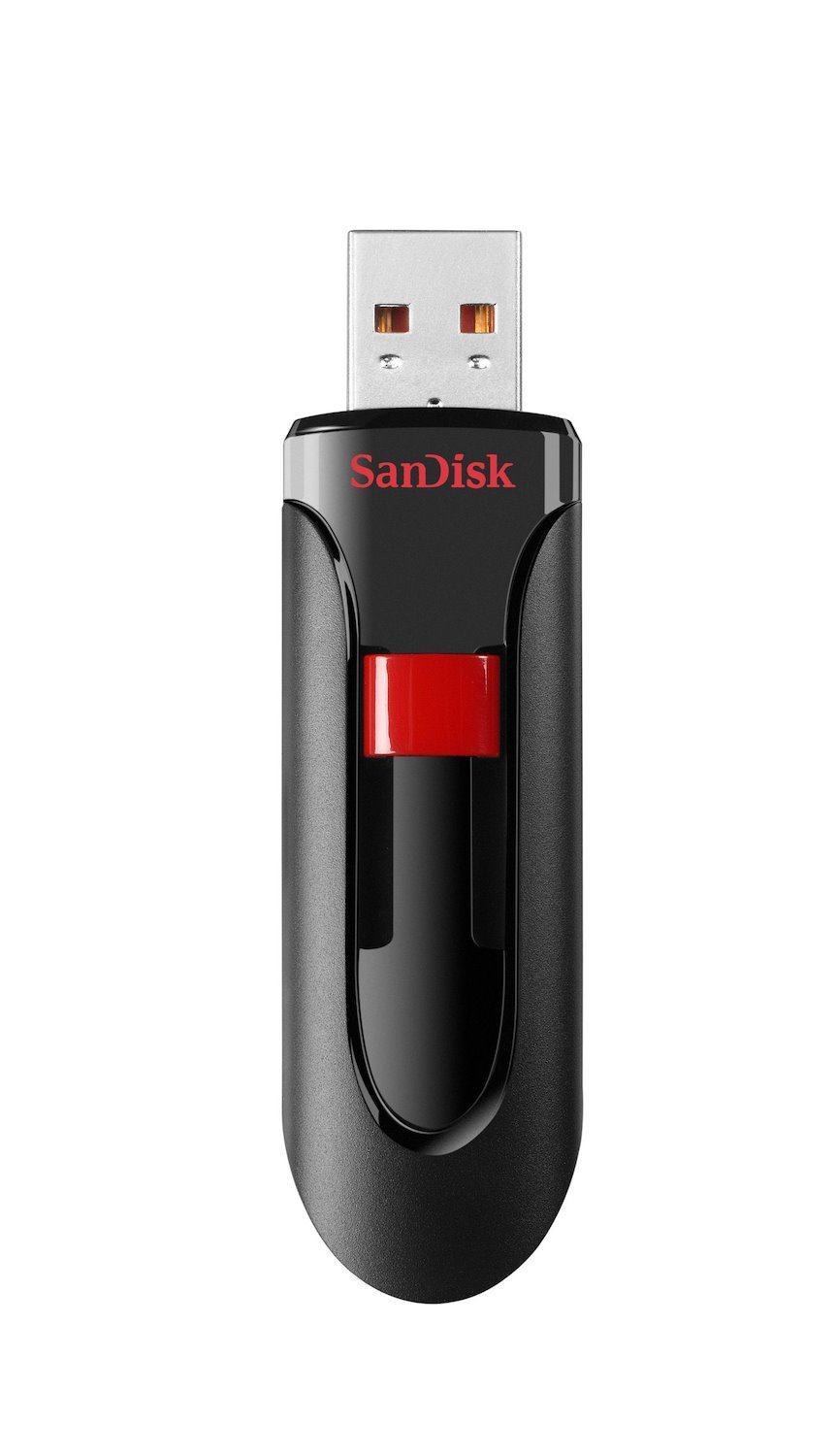 SanDisk Cruzer Glide 256GB Usb 2.0 Sort RØD
