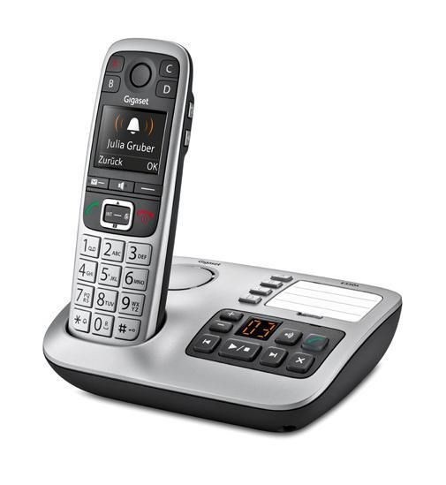 Gigaset E560a TRÅDLØS Telefon Ingen Nummervisning Sort SØLV