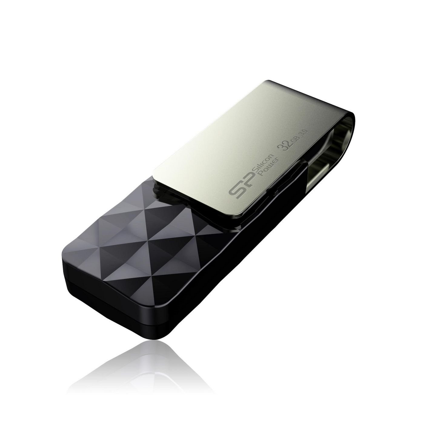 Silicon Power Blaze B30 32 GB USB 3.0 Flash Drive - Black