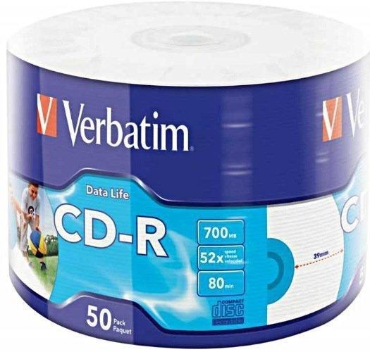 Verbatim CD Recordable Media - CD-R - 716.80 MB - 50