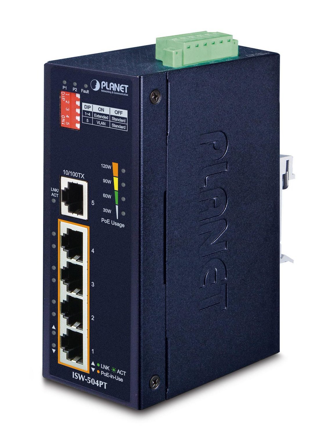 Planet Isw-504Pt Switch 5-Porte 10/100 PoE