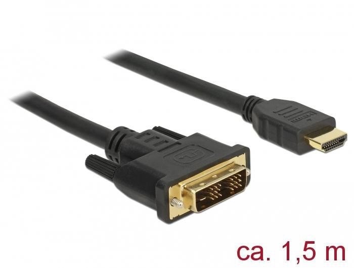 DeLOCK Videokabel Hdmi / Dvi 1.5M Sort