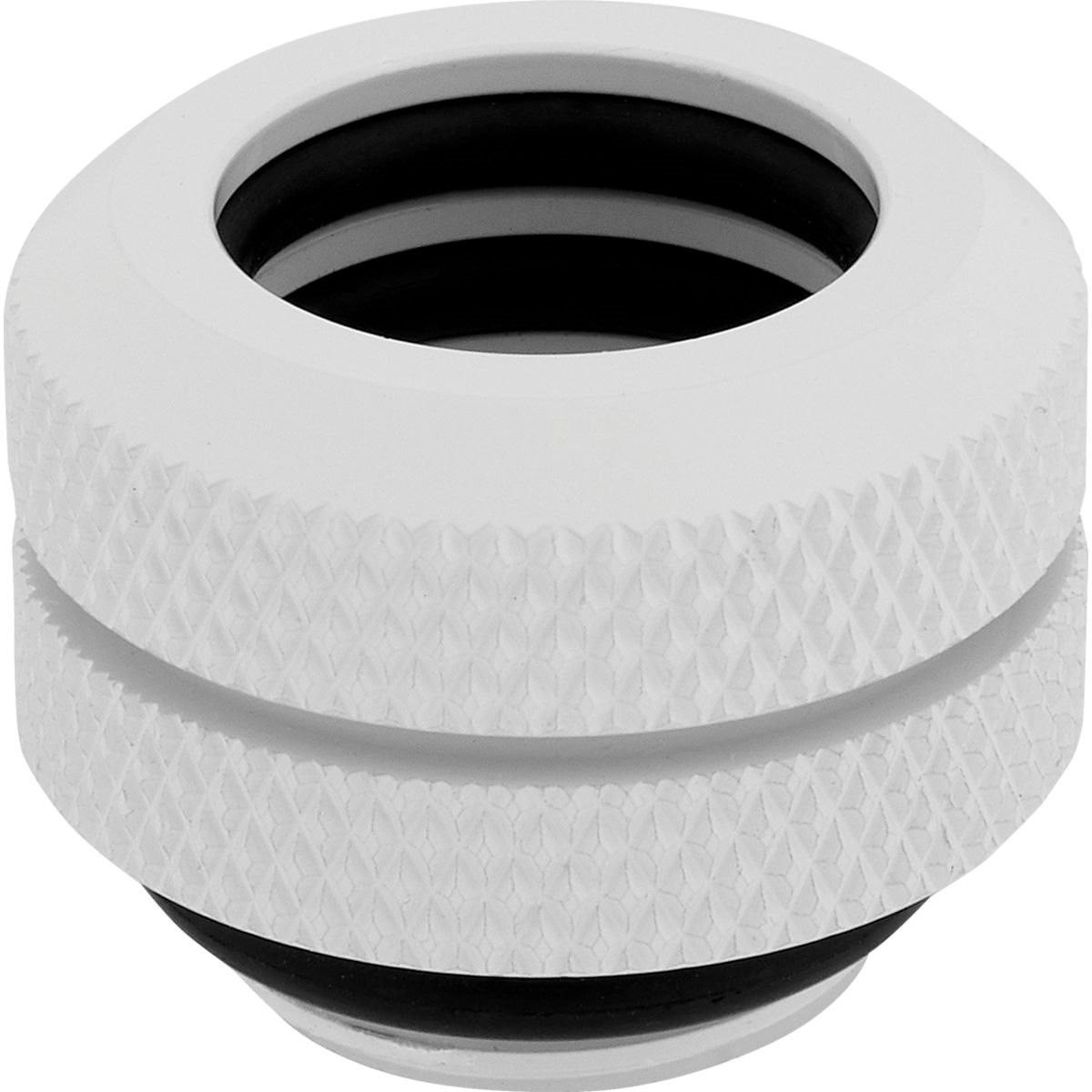 Corsair Hydro X Series XF Hardline 12MM Od Fitting Kølevæske System Tilpasning 4-Pack Hvid