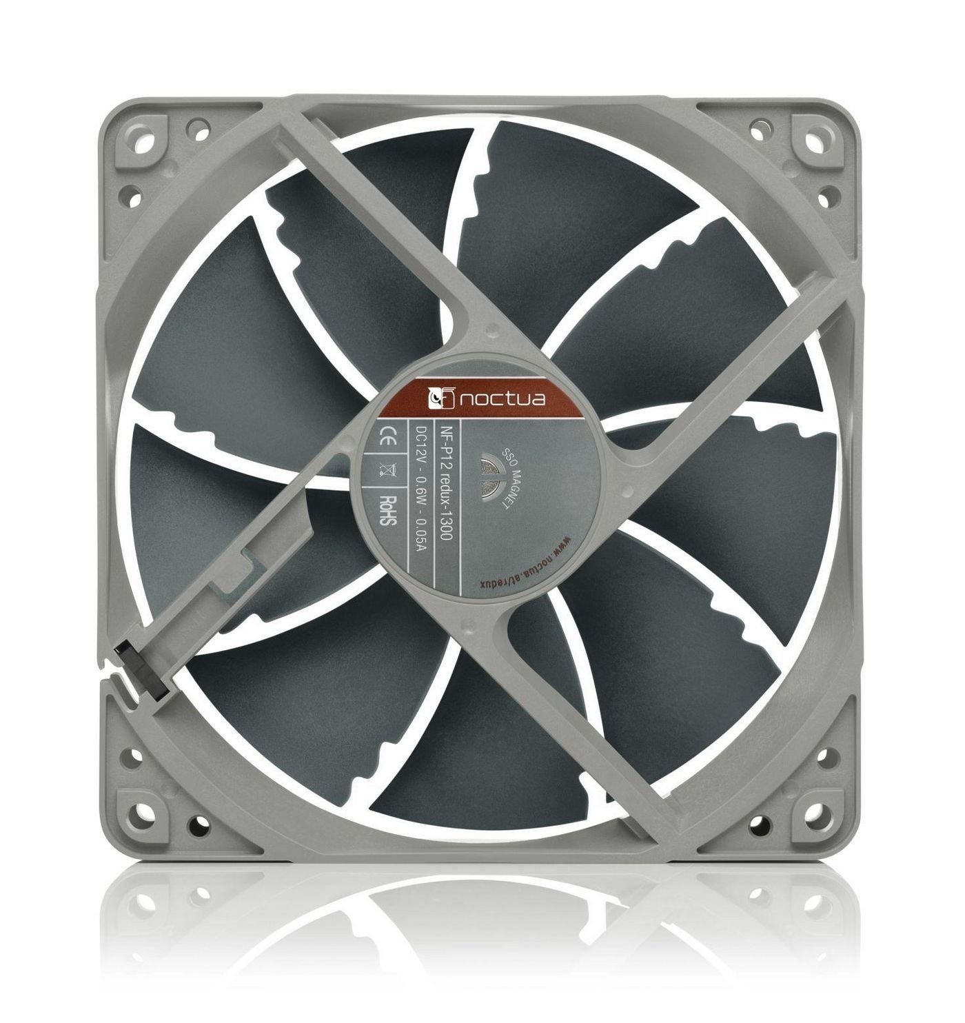 Noctua Redux NF-P12 Fan 1-Pack Sort GRÅ 120 MM