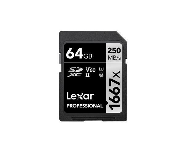Lexar Professional SDXC Uhs-Ii Memory Card 64GB 250MB/s