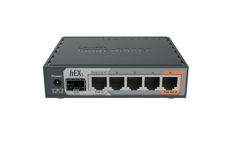 MikroTik RouterBOARD Hex S Router 4-Port Switch Kabling