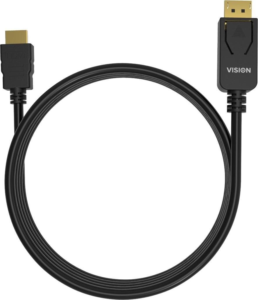 Vision Videokabel DisplayPort / Hdmi 2M Sort