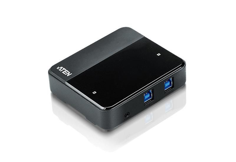 ATEN US234 USB Switch - USB 3.2 Gen 1 - 640 MB/s - Desktop, Docking Station, Printer