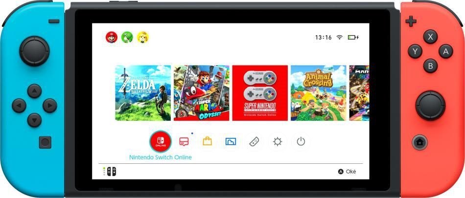 Nintendo Switch 15.7 cm (6.2") Display Touchscreen LCD Handheld Game Console - Black, Blue, Red