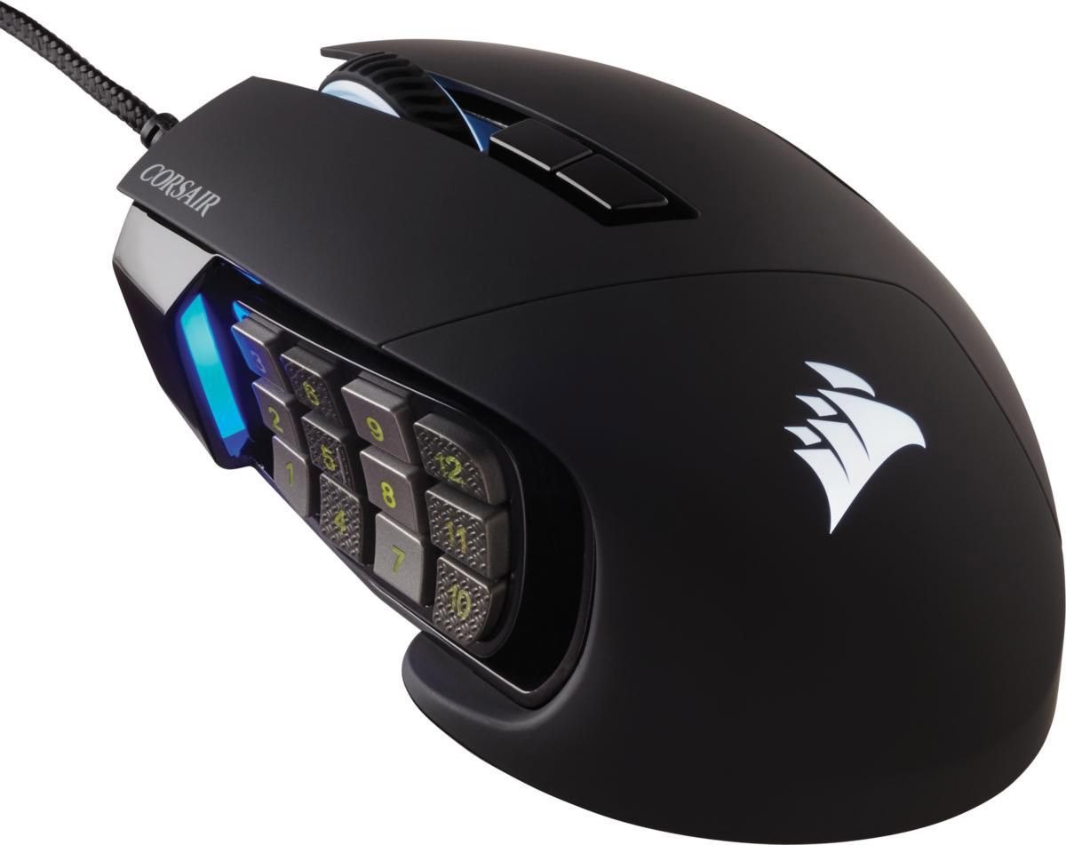 Corsair Gaming Scimitar RGB Elite Optisk Kabling Sort