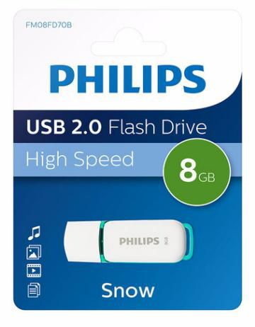 Philips FM08FD70B Snow Edition 2.0 8GB Usb 2.0 Hvid