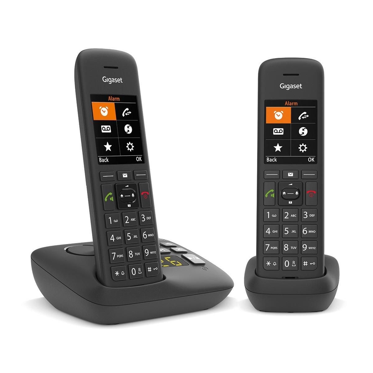 Gigaset C575a Duo TRÅDLØS Telefon Ingen Nummervisning Sort