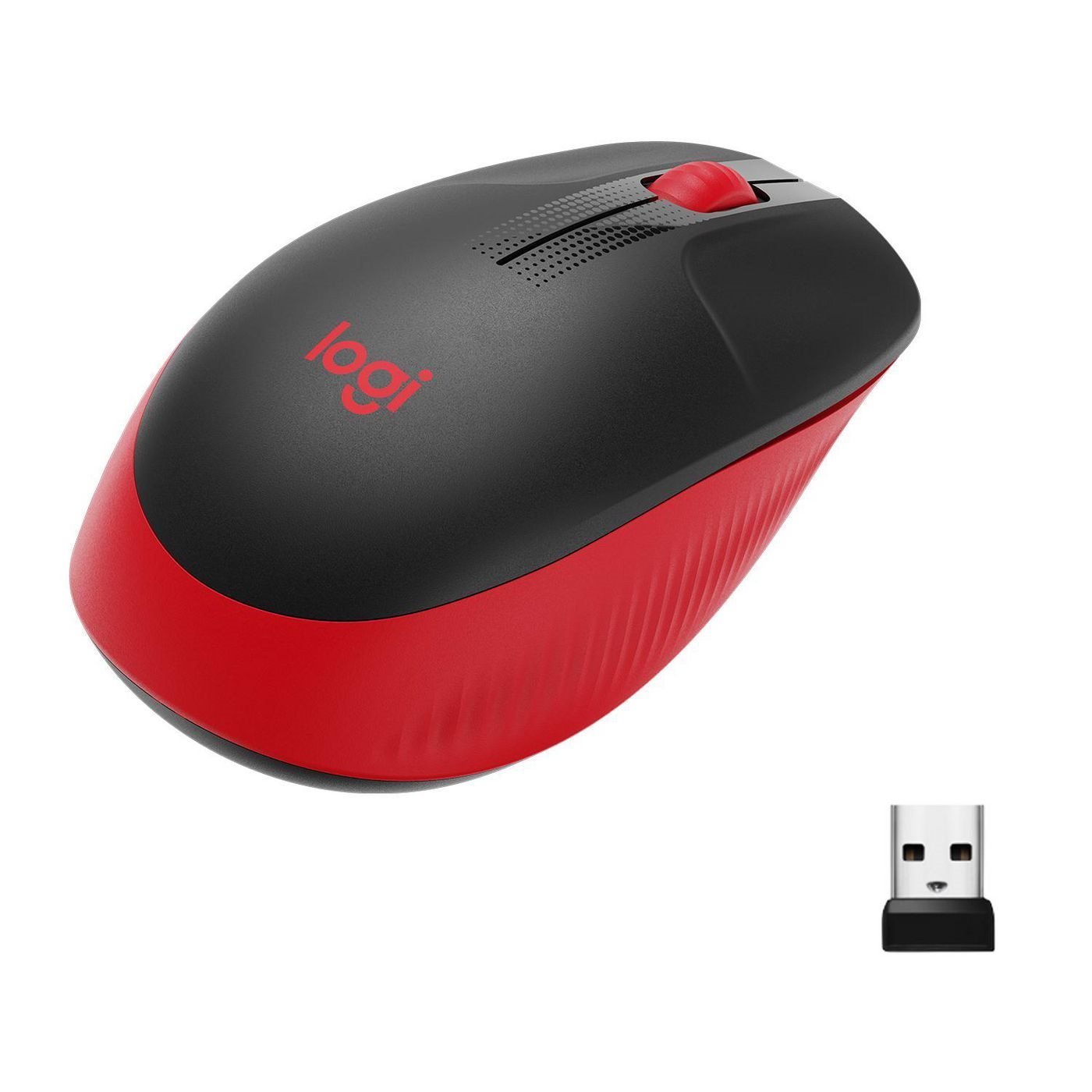 Logitech M190 Full-size Mouse - Red