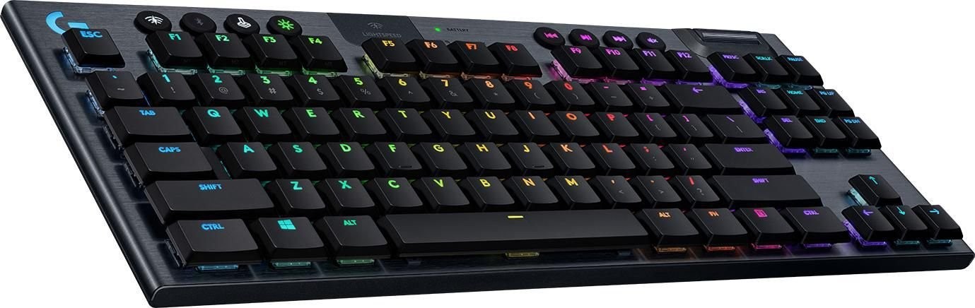 Logitech G915 TKL Tenkeyless Lightspeed Wireless RGB Mechanical Gaming Tastatur Mekanisk Lightsync TRÅDLØS Nordisk